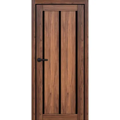 Міжкімнатні Двері Portalino Doors PL-ECO-28 Чорне скло Ламінатин-1