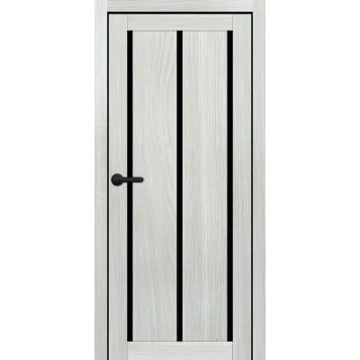 Міжкімнатні Двері Portalino Doors PL-ECO-28 Чорне скло Ламінатин-2