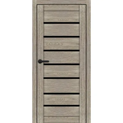 Межкомнатные Двери Portalino Doors PL-ECO-02 Черное стекло Ламинатин-10