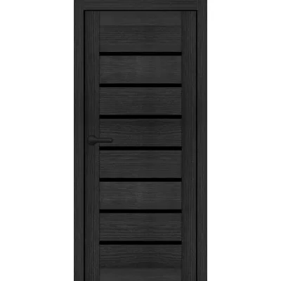 Межкомнатные Двери Portalino Doors PL-ECO-02 Черное стекло Ламинатин-12