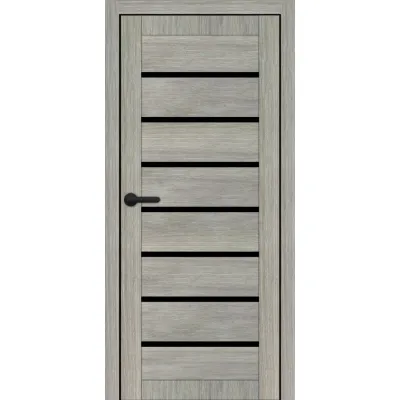 Межкомнатные Двери Portalino Doors PL-ECO-02 Черное стекло Ламинатин-13