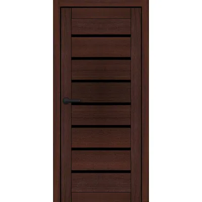 Межкомнатные Двери Portalino Doors PL-ECO-02 Черное стекло Ламинатин-3