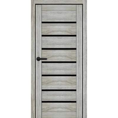 Межкомнатные Двери Portalino Doors PL-ECO-02 Черное стекло Ламинатин-4