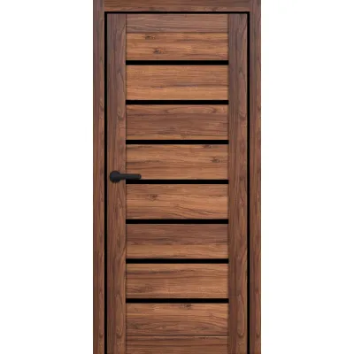 Межкомнатные Двери Portalino Doors PL-ECO-02 Черное стекло Ламинатин-6