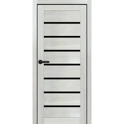 Межкомнатные Двери Portalino Doors PL-ECO-02 Черное стекло Ламинатин-7