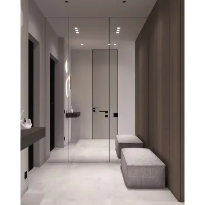 Міжкімнатні Двері RockWood Design Secret Mirror З дзеркалом Скляні-0