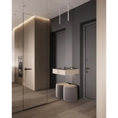 Межкомнатные Двери RockWood Design Glass Hide С зеркалом Стеклянные-0