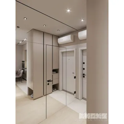 Межкомнатные Двери RockWood Design Invisible Reflection С зеркалом Стеклянные-0