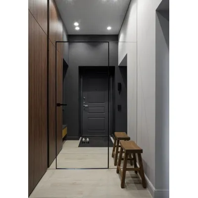 Міжкімнатні Двері RockWood Design Hidden Mirror Pro З дзеркалом Скляні-0
