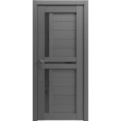 Межкомнатные Двери Rodos Modern Alfa ПО Черное стекло ПВХ плёнка-0