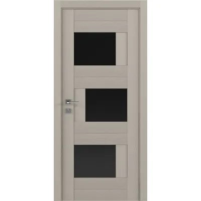 Межкомнатные Двери Rodos Modern Palermo Черное стекло ПВХ плёнка-1