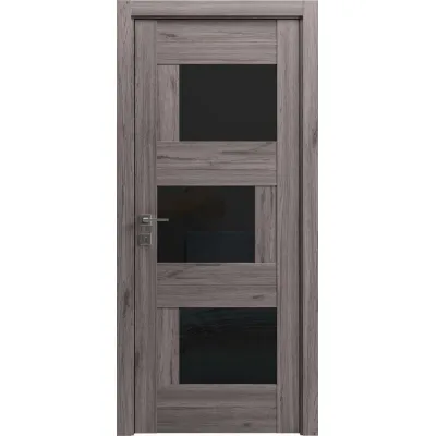 Межкомнатные Двери Rodos Modern Palermo Черное стекло ПВХ плёнка-2