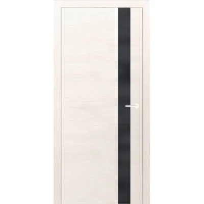 Межкомнатные Двери Rodos Modern Flat полустекло Черное стекло ПВХ плёнка-0