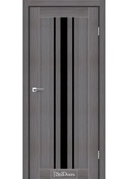 Двері StilDoors в зборі з коробкою і фурнітурою ARIZONA Чорне скло