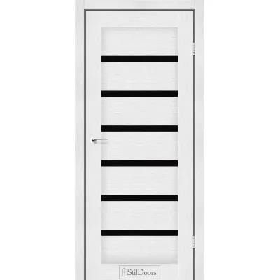 Міжкімнатні Двері StilDoors FLORIDA Чорне скло ПВХ плівка-7