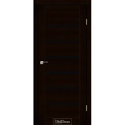 Міжкімнатні Двері StilDoors FLORIDA Чорне скло ПВХ плівка-6