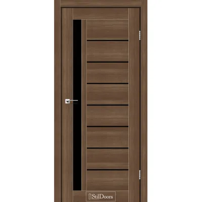 Межкомнатные Двери StilDoors LONDON Черное стекло ПВХ плёнка-4