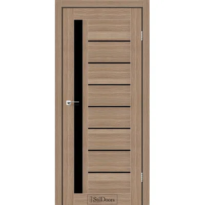 Межкомнатные Двери StilDoors LONDON Черное стекло ПВХ плёнка-5