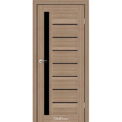 Межкомнатные Двери StilDoors LONDON Черное стекло ПВХ плёнка-7