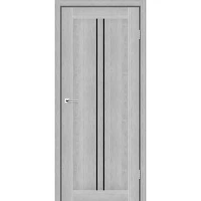 Міжкімнатні Двері StilDoors BARSELONA Чорне скло ПВХ плівка-2