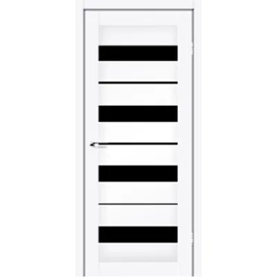 Межкомнатные Двери StilDoors DELA Черное стекло Ламинатин-0