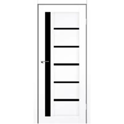 Межкомнатные Двери StilDoors NICE Черное стекло Ламинатин-0