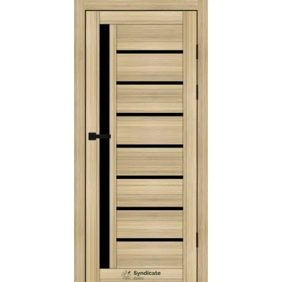Межкомнатные Двери Syndicate Doors SD-PVC-101 Черное стекло ПВХ плёнка-2