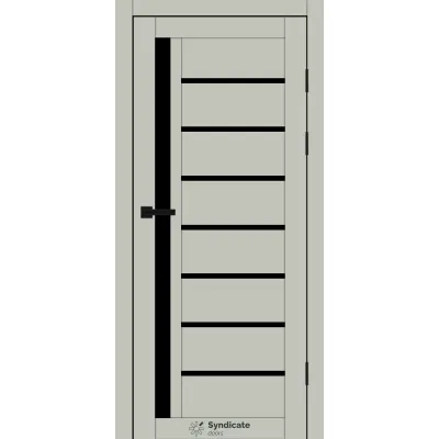 Межкомнатные Двери Syndicate Doors SD-PVC-101 Черное стекло ПВХ плёнка-4