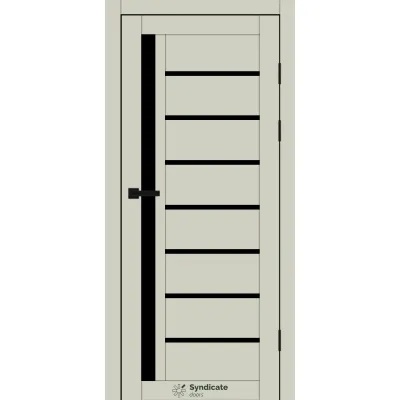 Межкомнатные Двери Syndicate Doors SD-PVC-101 Черное стекло ПВХ плёнка-5