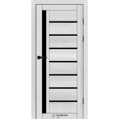 Межкомнатные Двери Syndicate Doors SD-PVC-101 Черное стекло ПВХ плёнка-7