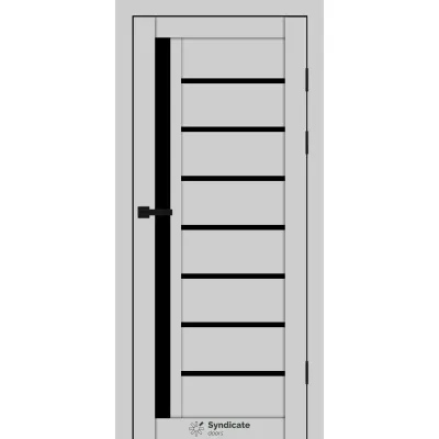 Межкомнатные Двери Syndicate Doors SD-PVC-101 Черное стекло ПВХ плёнка-8