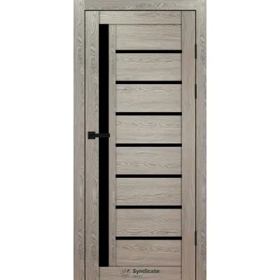 Межкомнатные Двери Syndicate Doors SD-PVC-101 Черное стекло ПВХ плёнка-0