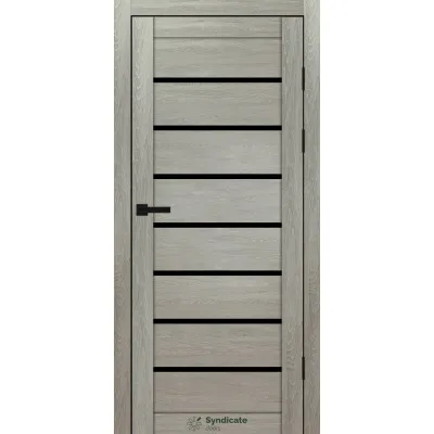 Межкомнатные Двери Syndicate Doors SD-PVC-102 Черное стекло ПВХ плёнка-10