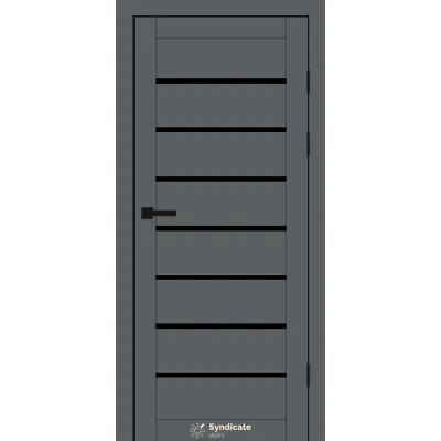 Межкомнатные Двери Syndicate Doors SD-PVC-102 Черное стекло ПВХ плёнка-12