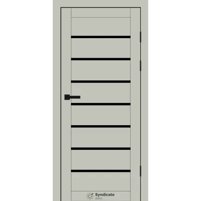 Межкомнатные Двери Syndicate Doors SD-PVC-102 Черное стекло ПВХ плёнка-13