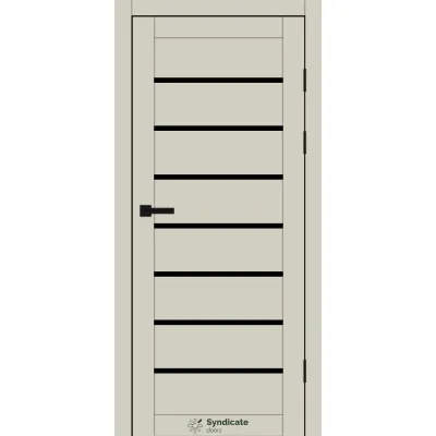 Межкомнатные Двери Syndicate Doors SD-PVC-102 Черное стекло ПВХ плёнка-14
