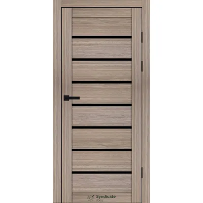 Межкомнатные Двери Syndicate Doors SD-PVC-102 Черное стекло ПВХ плёнка-15