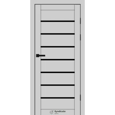 Межкомнатные Двери Syndicate Doors SD-PVC-102 Черное стекло ПВХ плёнка-16