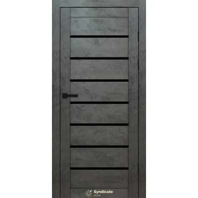 Межкомнатные Двери Syndicate Doors SD-PVC-102 Черное стекло ПВХ плёнка-3