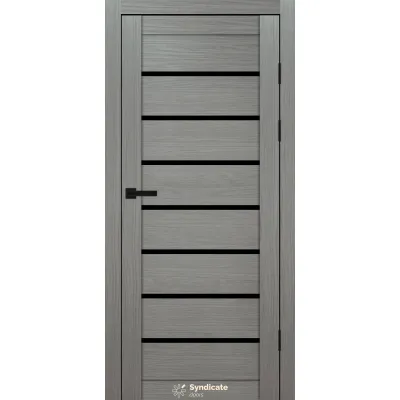 Межкомнатные Двери Syndicate Doors SD-PVC-102 Черное стекло ПВХ плёнка-6