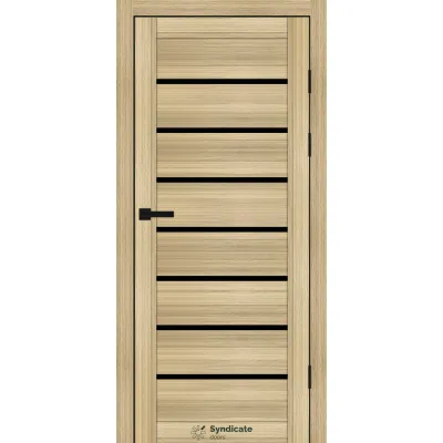 Межкомнатные Двери Syndicate Doors SD-PVC-102 Черное стекло ПВХ плёнка-7