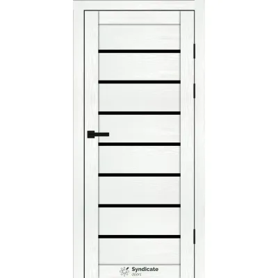 Межкомнатные Двери Syndicate Doors SD-PVC-102 Черное стекло ПВХ плёнка-8