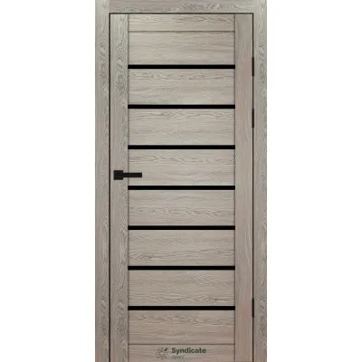 Межкомнатные Двери Syndicate Doors SD-PVC-102 Черное стекло ПВХ плёнка-9