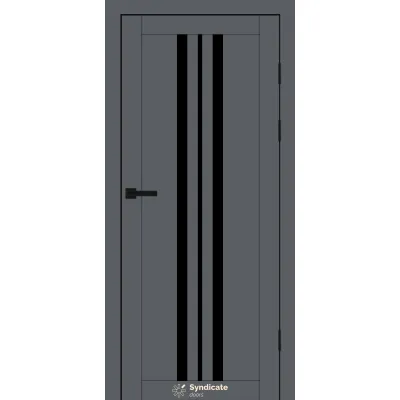Міжкімнатні Двері Syndicate Doors SD-PVC-107 Чорне скло ПВХ плівка-11
