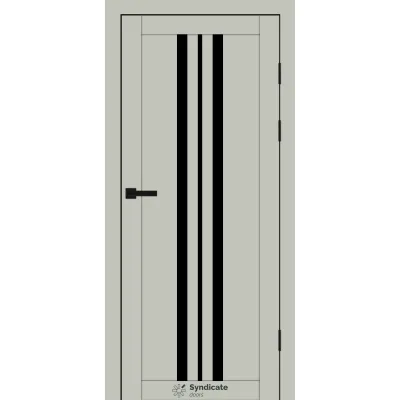 Міжкімнатні Двері Syndicate Doors SD-PVC-107 Чорне скло ПВХ плівка-12