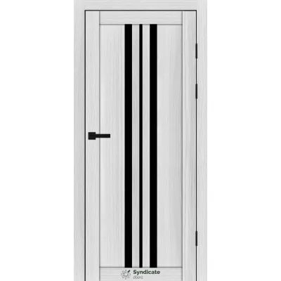 Міжкімнатні Двері Syndicate Doors SD-PVC-107 Чорне скло ПВХ плівка-15