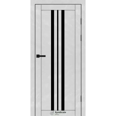 Міжкімнатні Двері Syndicate Doors SD-PVC-107 Чорне скло ПВХ плівка-2
