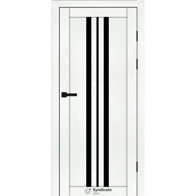Міжкімнатні Двері Syndicate Doors SD-PVC-107 Чорне скло ПВХ плівка-4