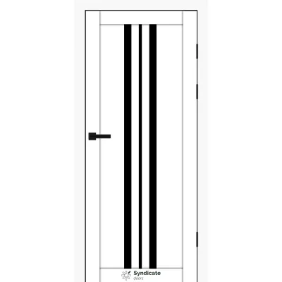 Міжкімнатні Двері Syndicate Doors SD-PVC-107 Чорне скло ПВХ плівка-6