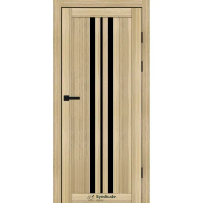 Міжкімнатні Двері Syndicate Doors SD-PVC-107 Чорне скло ПВХ плівка-8